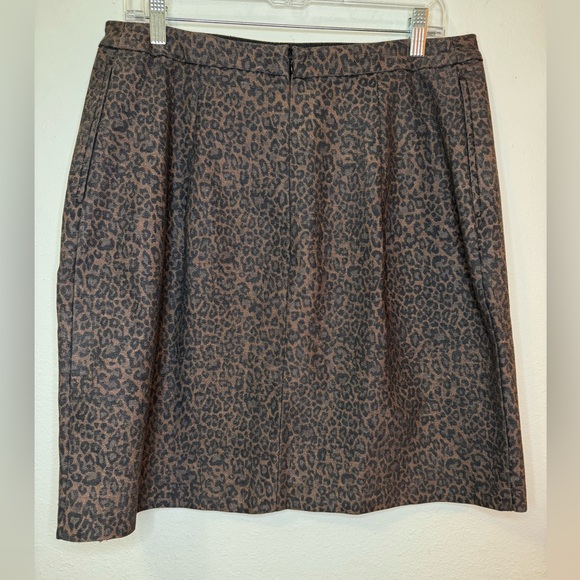 Casual Corner Brown/Black Leopard Knee-length Jean Pencil Skirt - Picture 3 of 7